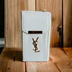 ΠΟΡΤΟΦΟΛΙ ΜΕΣΗΣ - ΧΕΙΡΟΣ ΜΕ ΘΗΚΗ ΚΙΝΗΤΟΥ YSL ΛΕΥΚΟ