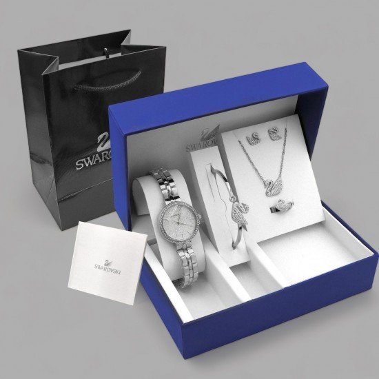 ΣΕΤ ΡΟΛΟΪ SWAROVSKI 5 ΤΜΧ. ΑΣΗΜΙ