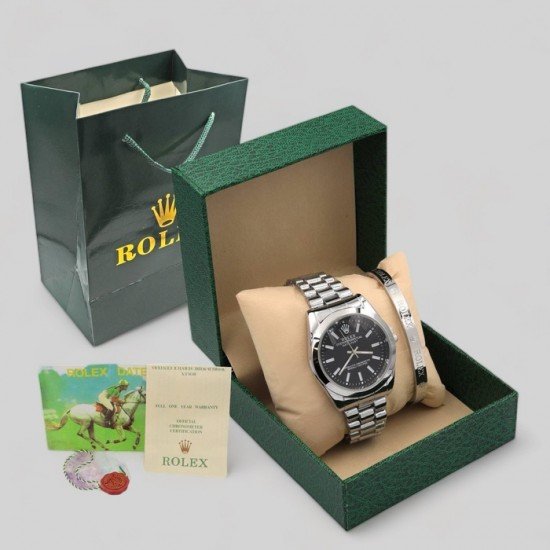 ΡΟΛΟΪ ROLEX ΑΣΗΜΙ - ΜΑΥΡΟ