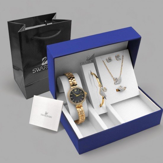 ΣΕΤ ΡΟΛΟΪ SWAROVSKI 5 ΤΜΧ. ΧΡΥΣΟ